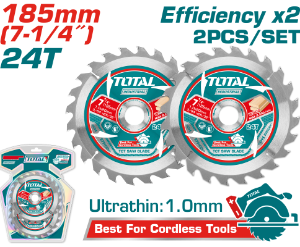 DAİRE TESTERE YEDEK BIÇAK 185 MM 2 Lİ