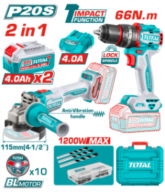 AVANTAJ 2Lİ SET - DARBELİ MATKAP & AKÜLÜ TAŞLAMA 2x4 AH