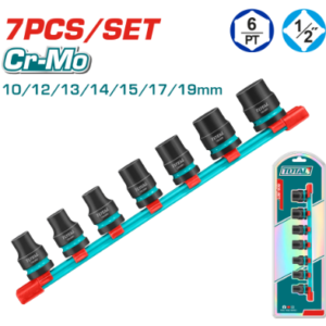 7 PARÇA 1/2” ALTI KÖŞE DARBELİ LOKMA SETİ