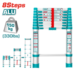ALÜMİNYUM TELESKOPİK 8 BASAMAK MERDİVEN